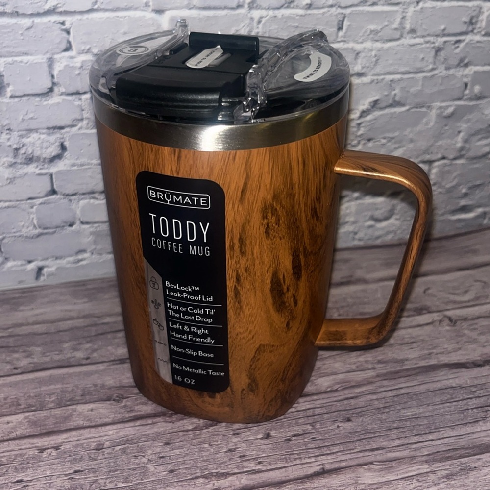 NWT BruMate Toddy 16oz in walnut